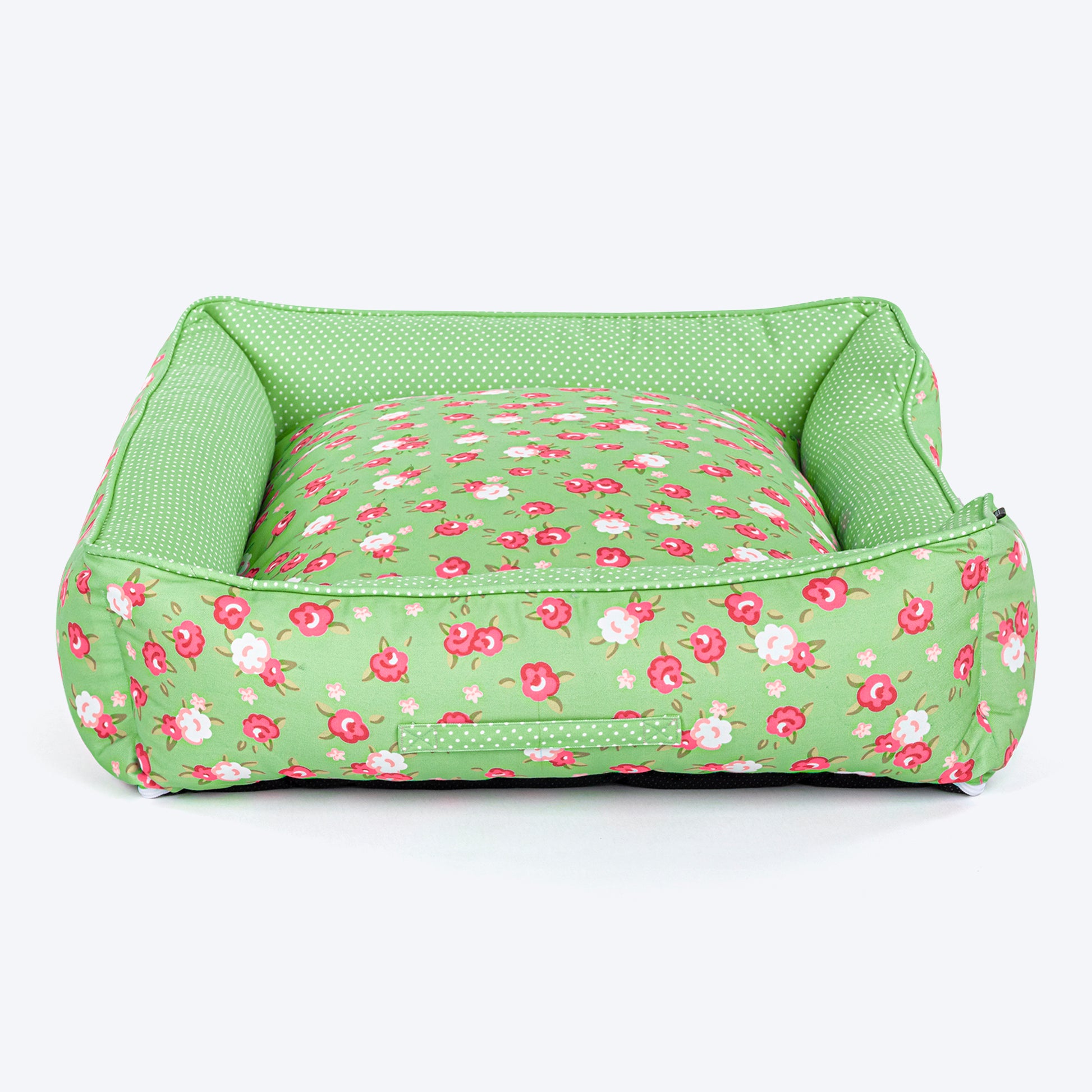 HUFT Pastel Petals Lounger Dog Bed - Pastel Green - Heads Up For Tails