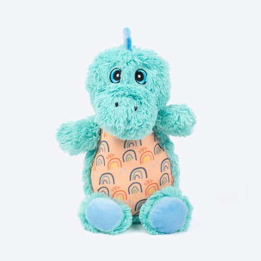 HUFT Sir Roar-A-Lot Plush Toy For Dog - Turquoise Blue