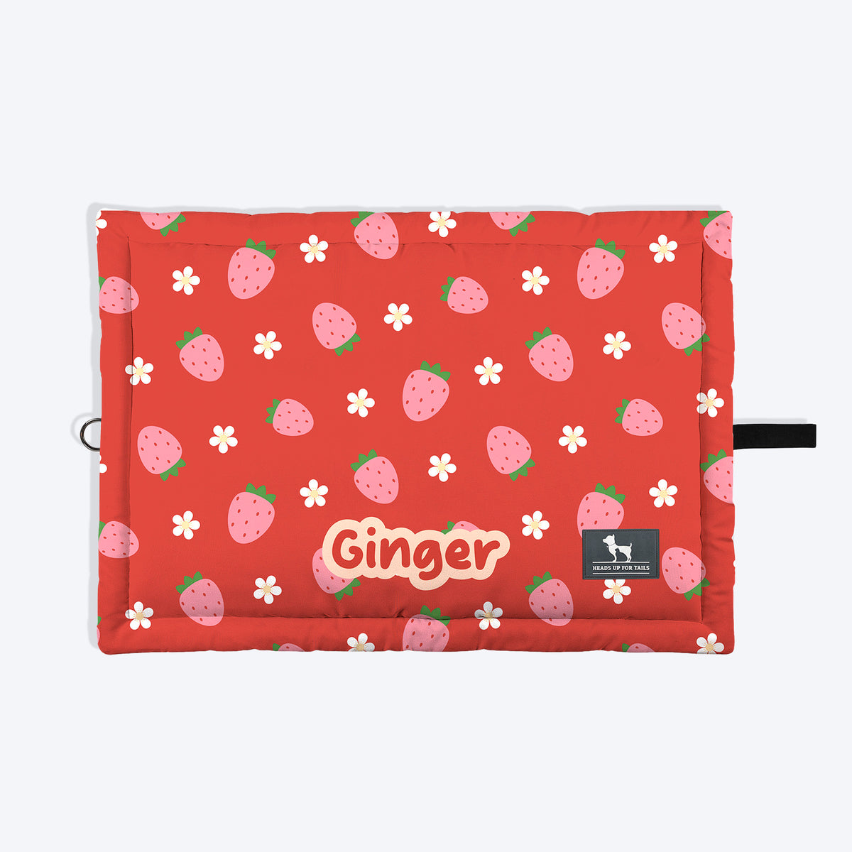 HUFT Personalised Berrylicious Mat For Dog & Cat - Red & Pink - Heads Up For Tails
