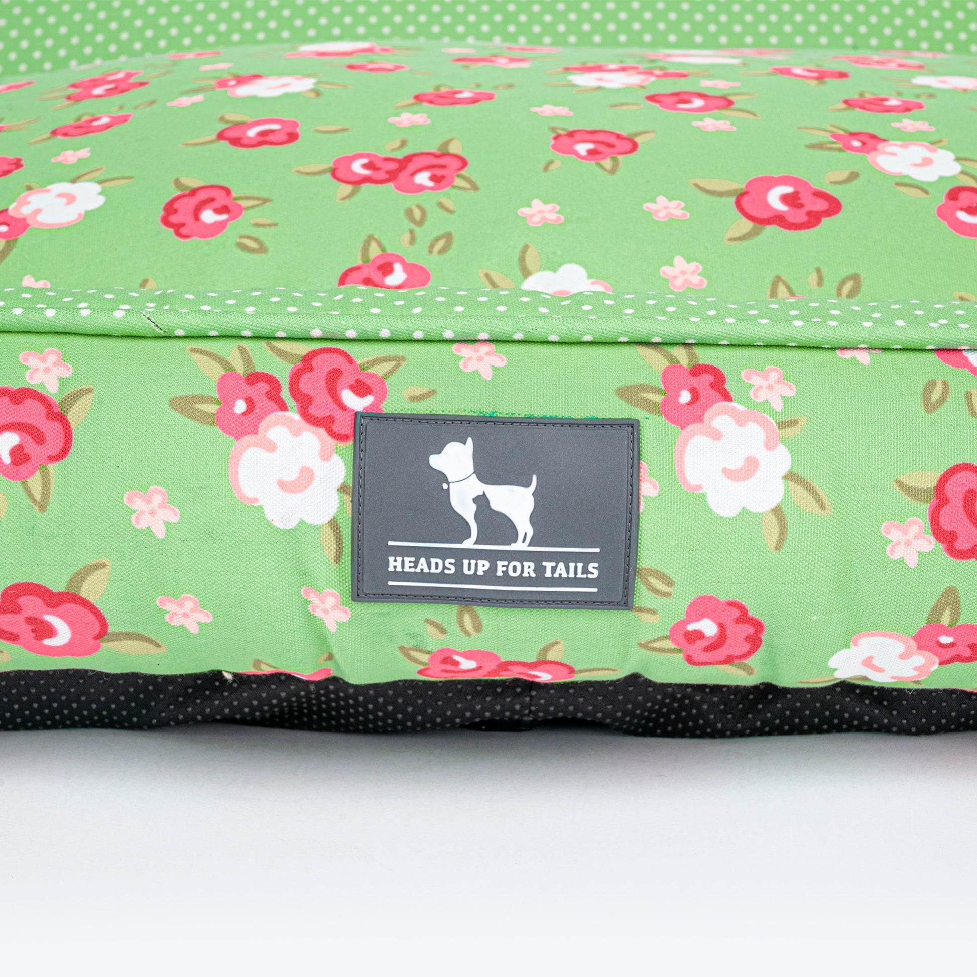 HUFT Pastel Petals Lounger Dog Bed - Pastel Green - Heads Up For Tails