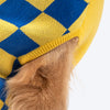 TLC Sunny Checks Sweater For Dog - Yellow & Blue - Heads Up For Tails