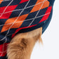 TLC Argyle Sweater For Dog - Red & Navy