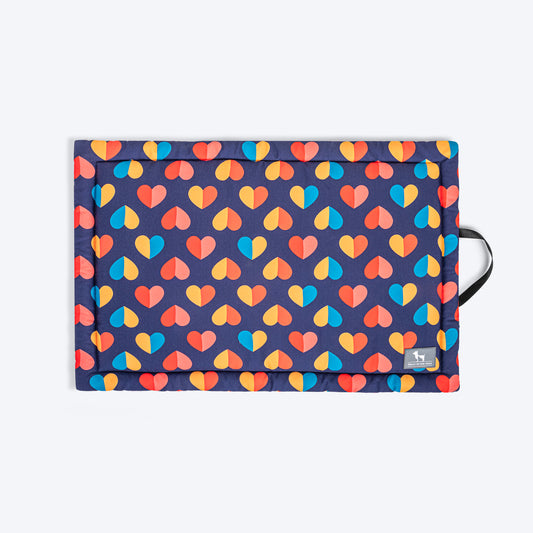 HUFT Love Stuck  Mat for Dog & Cat - Navy Blue - Heads Up For Tails