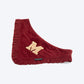 HUFT Personalised Pawfectly Frilled Luxe Velvet Bandana For Dog - Maroon