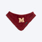 HUFT Personalised Pawfectly Frilled Luxe Velvet Bandana For Dog - Maroon