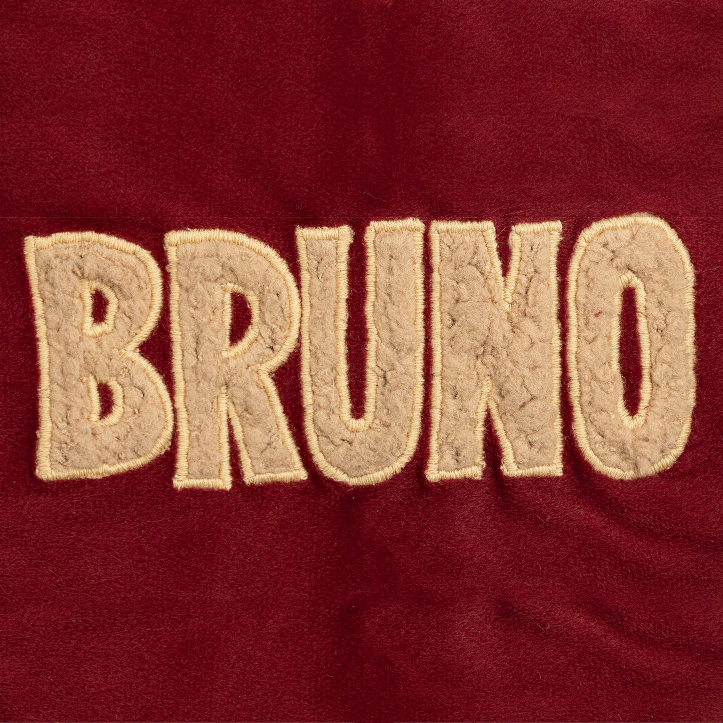 HUFT Personalised Snuggle Patch Luxe Velvet Bandana For Dog & Cat - Maroon