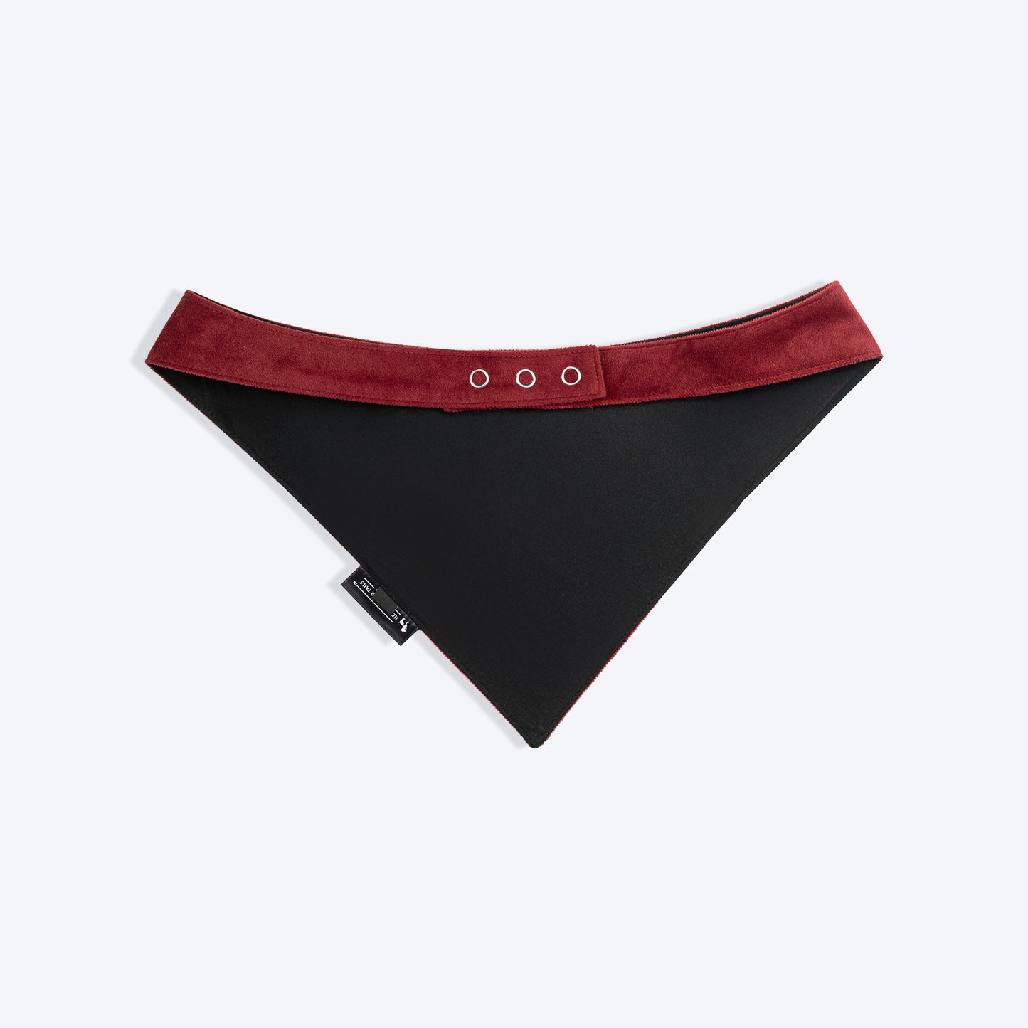 HUFT Personalised Snuggle Patch Luxe Velvet Bandana For Dog & Cat - Maroon