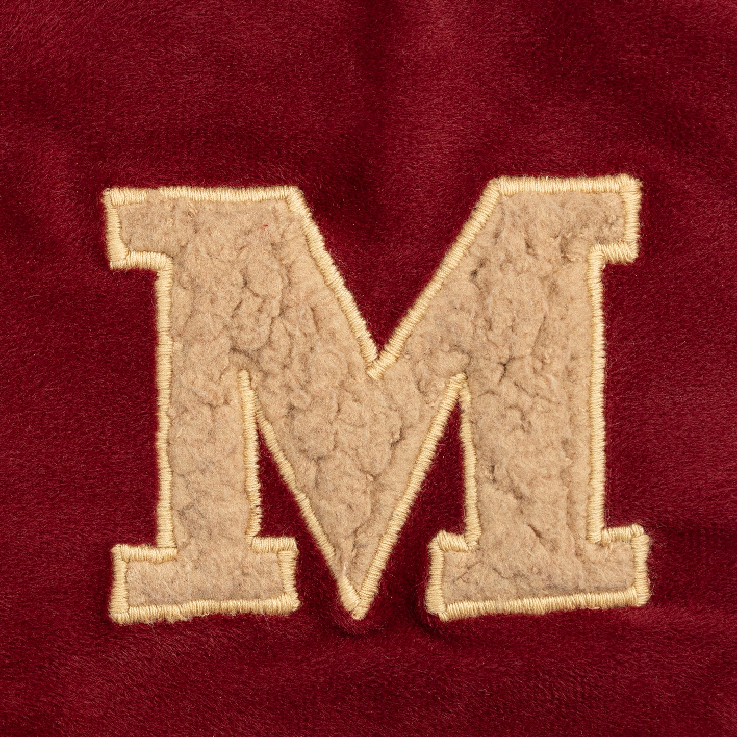 HUFT Personalised Pawfectly Frilled Luxe Velvet Bandana For Dog - Maroon