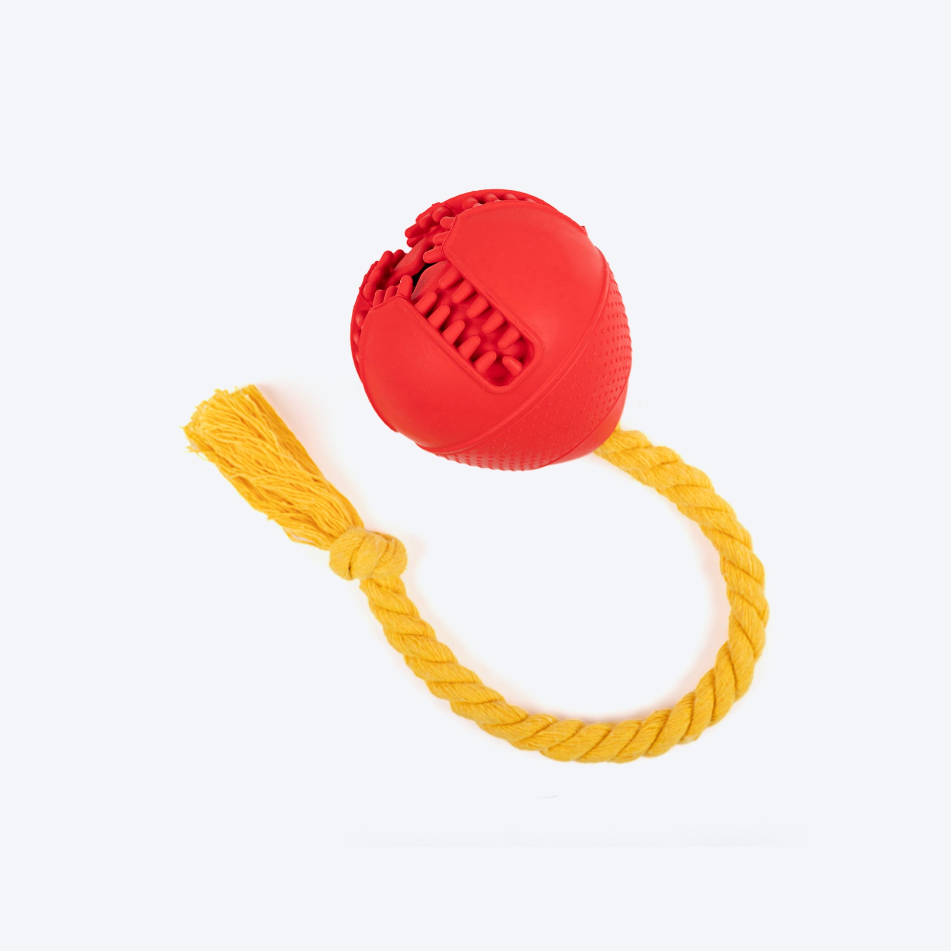 HUFT Roll-N-Chew Toy For Dog - Red & Yellow - Heads Up For Tails