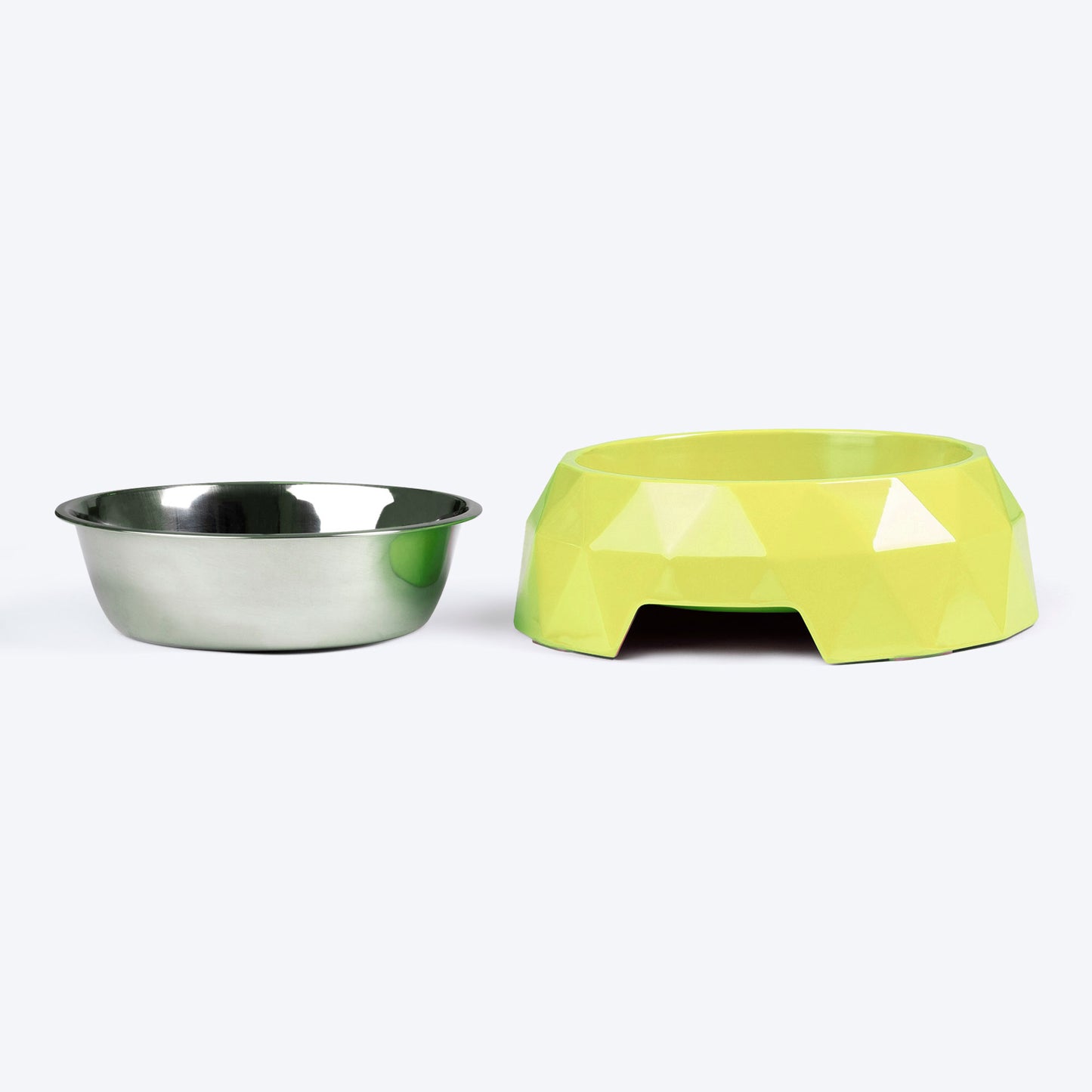 HUFT Diamond Melamine Bowl For Pets (Neon Green) - Heads Up For Tails