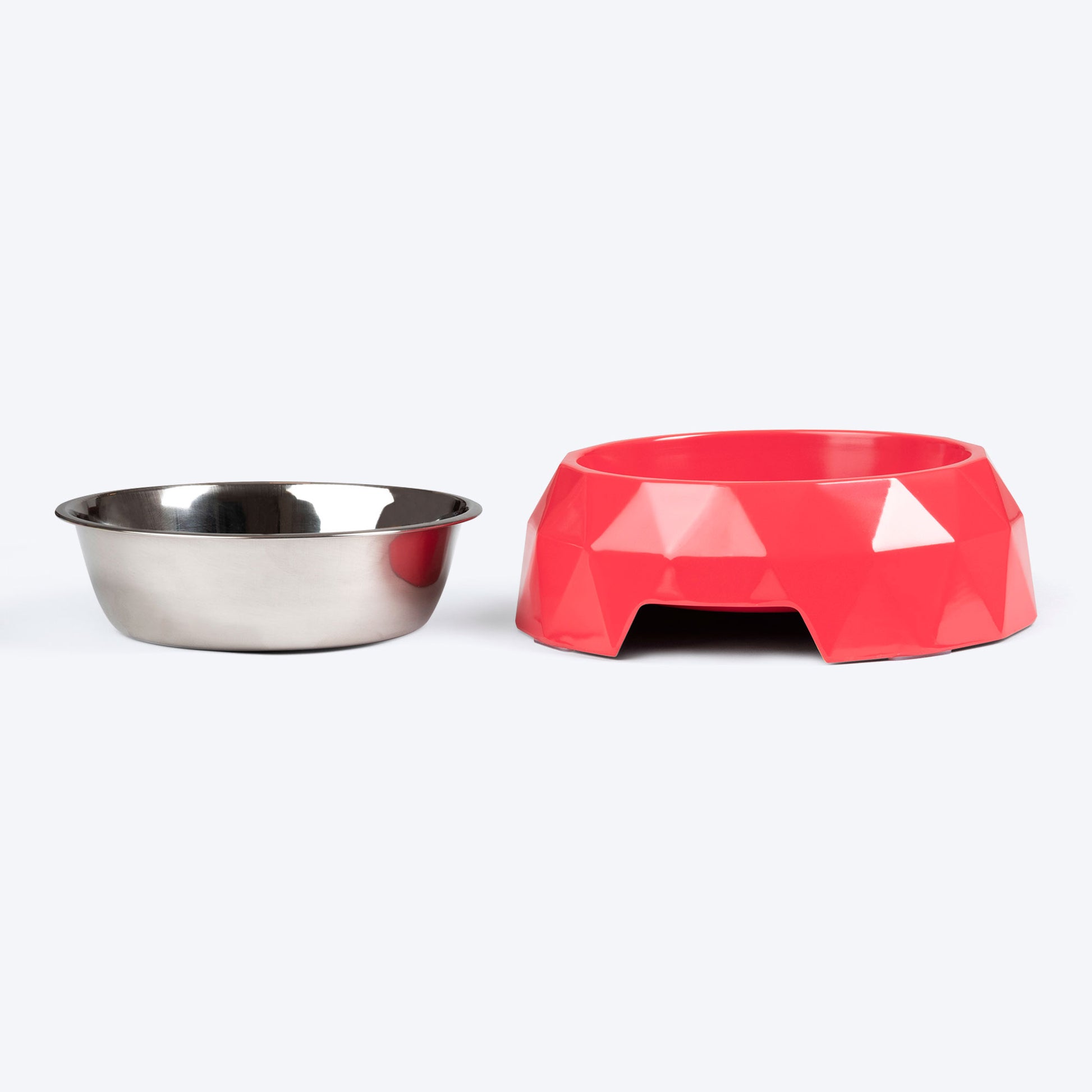 HUFT Diamond Melamine Bowl For Pets (Coral) - Heads Up For Tails