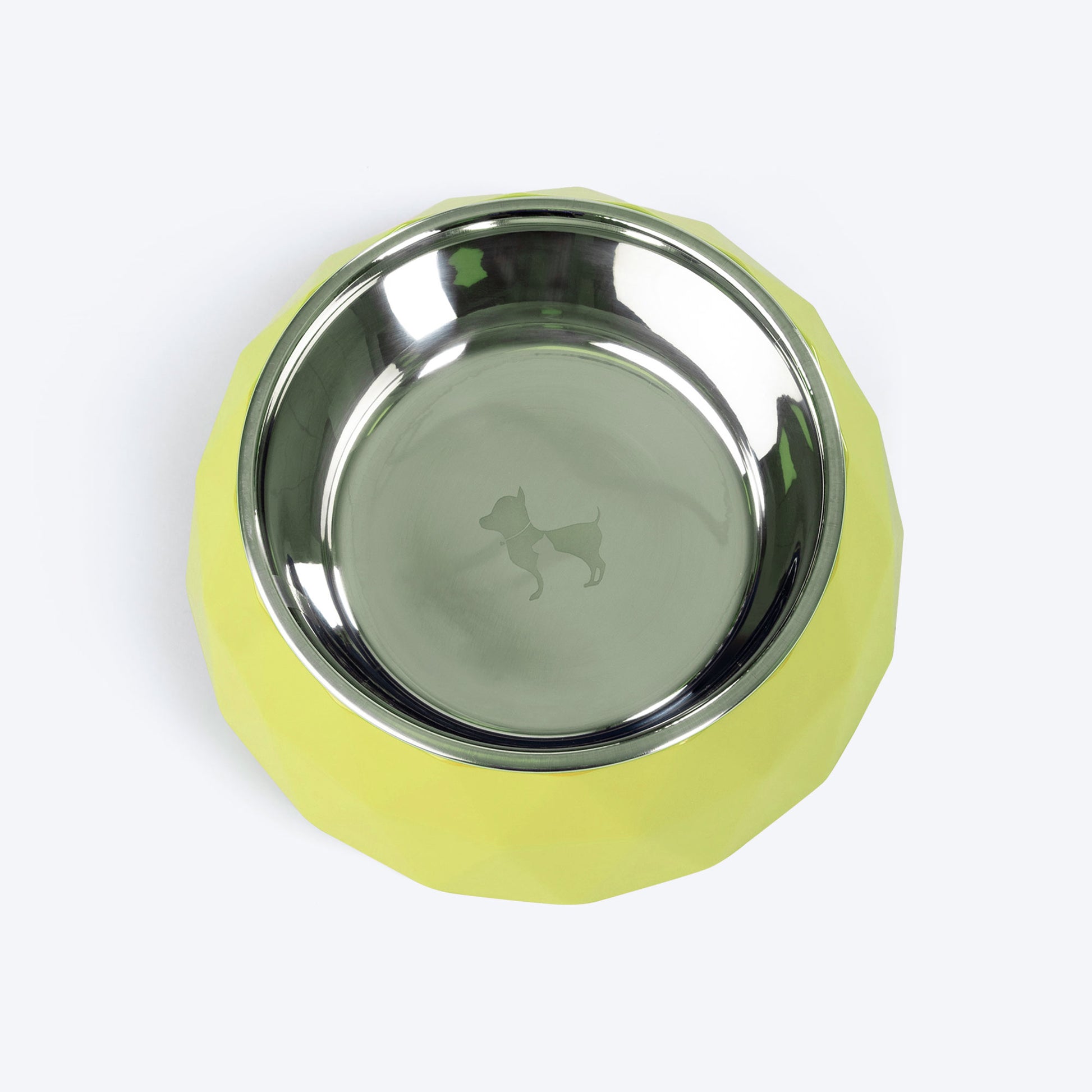 HUFT Diamond Melamine Bowl For Pets (Neon Green) - Heads Up For Tails