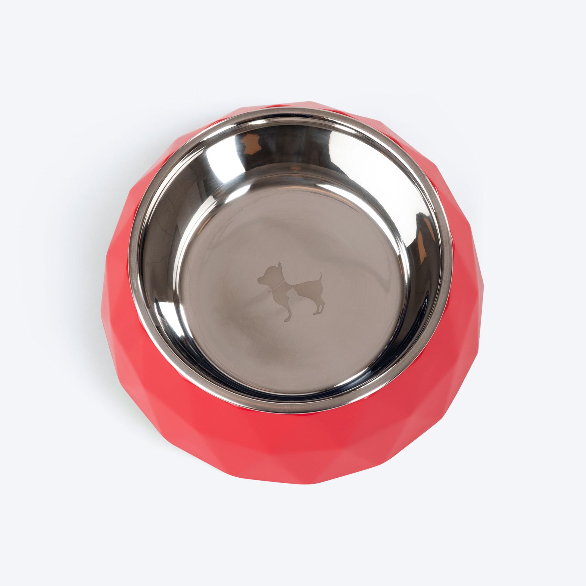 HUFT Diamond Melamine Bowl For Pets (Coral) - Heads Up For Tails