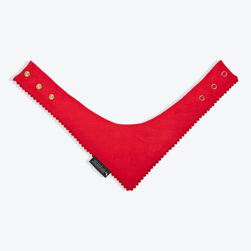 HUFT Jingle Hearts Scarf For Pets - Red & White - Heads Up For Tails