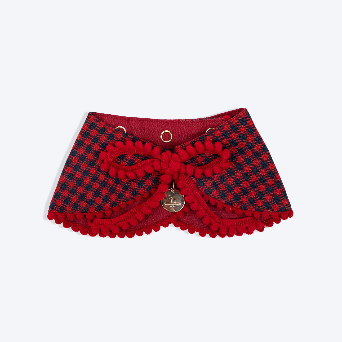 HUFT Jingle Joy Scarf For Pets - Red & Navy