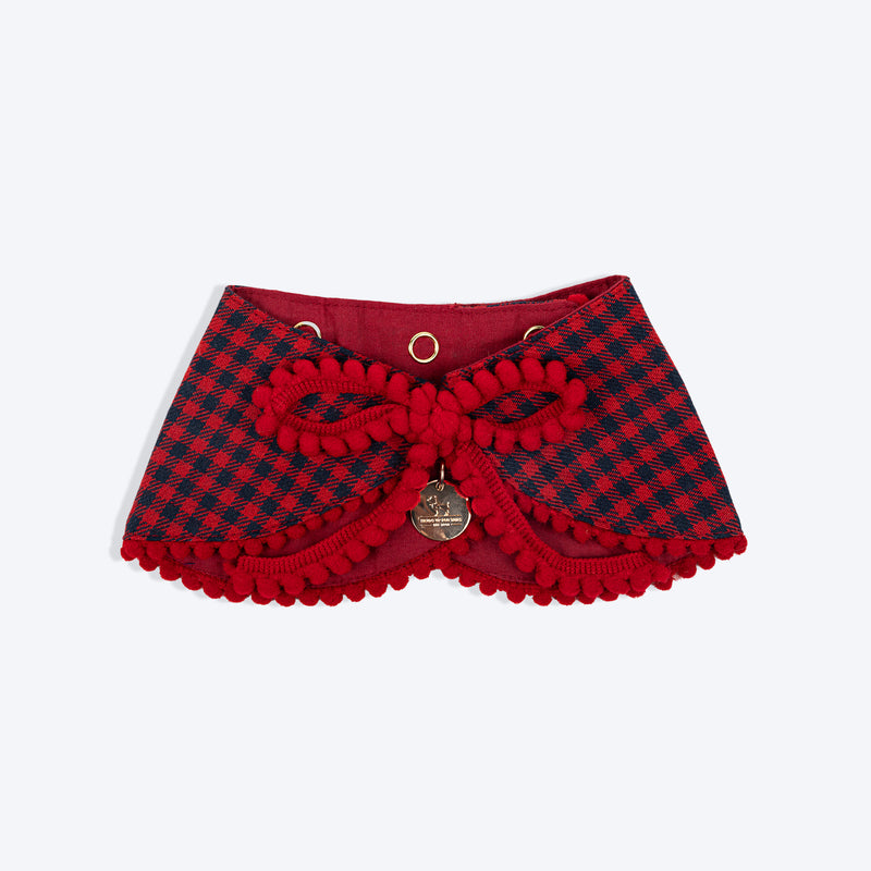 HUFT Jingle Joy Scarf For Pets - Red & Navy - Heads Up For Tails