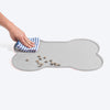 HUFT Anti Spill Bone Shape Food Mat For Dog & Cat - Light Grey