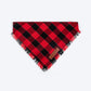 HUFT Holly Jolly Bandana For Dog - Red & Black