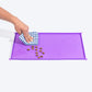 HUFT Anti Spill Rectangle Bowl Mat For Dog & Cat - Violet