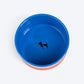 HUFT Dual Color Fun Melamine Bowl For Pets (Blue & Orange) - Heads Up For Tails