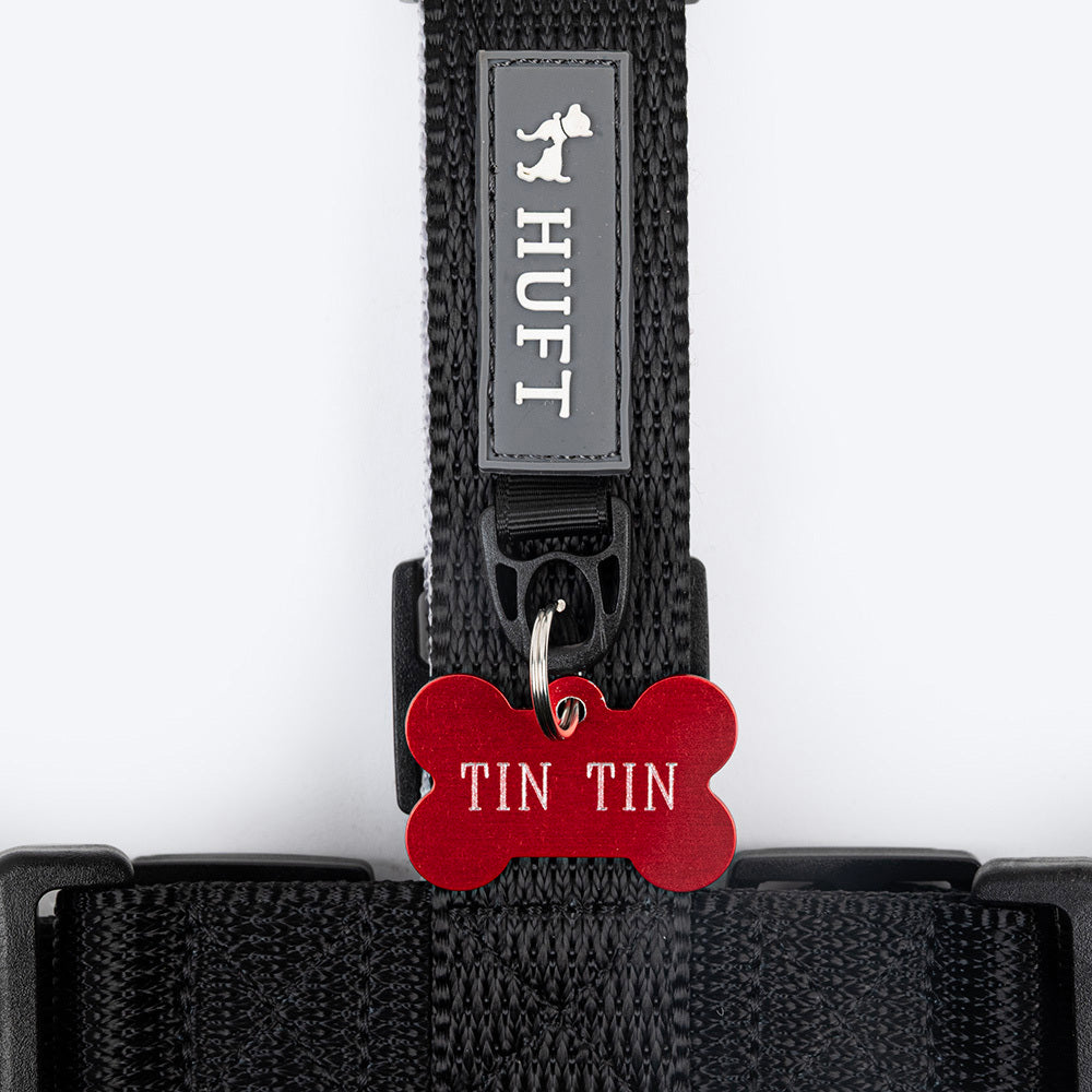 HUFT Classic H Harness For Dog - Coal Black - Heads Up For Tails