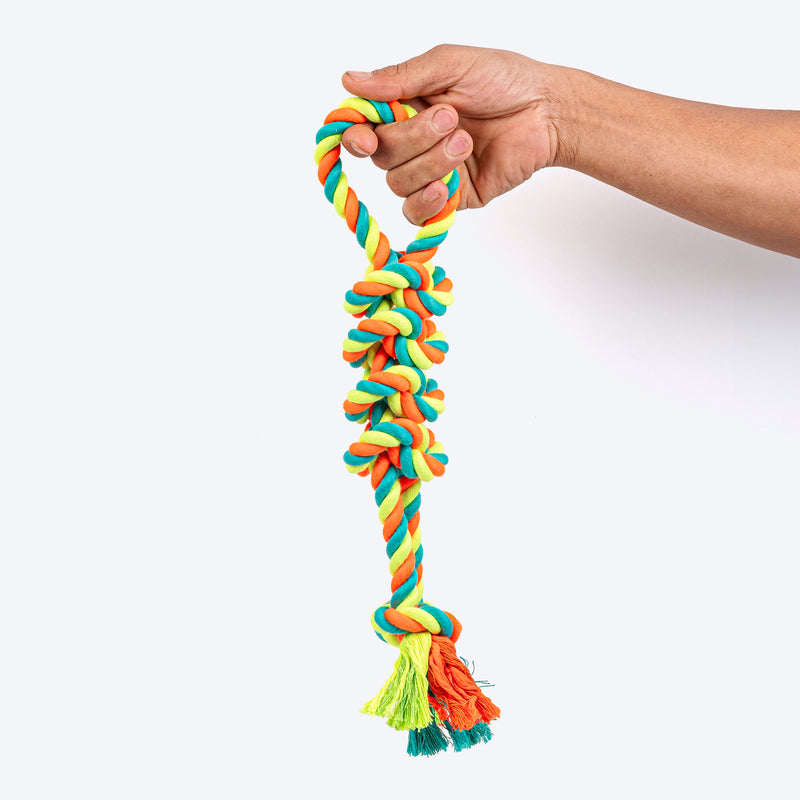 HUFT Tuggables Rope Toy For Dog - Neon Green - Heads Up For Tails