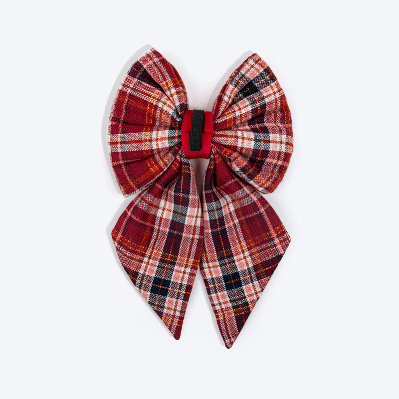 HUFT Tinsel Joy Collar With Bow Tie For Dog - Multicolour - Heads Up For Tails
