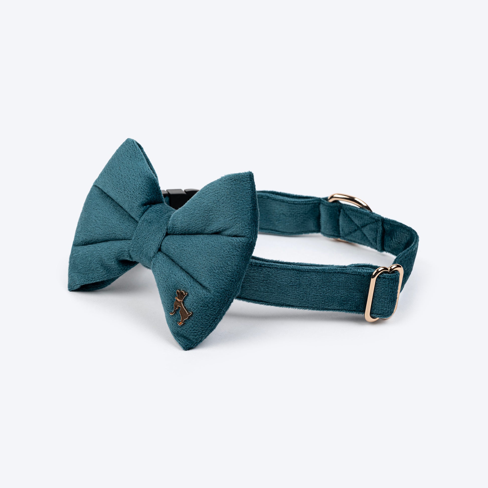 HUFT Regal Luxe Collar With Bow Tie For Dog - Green - Heads Up For Tails