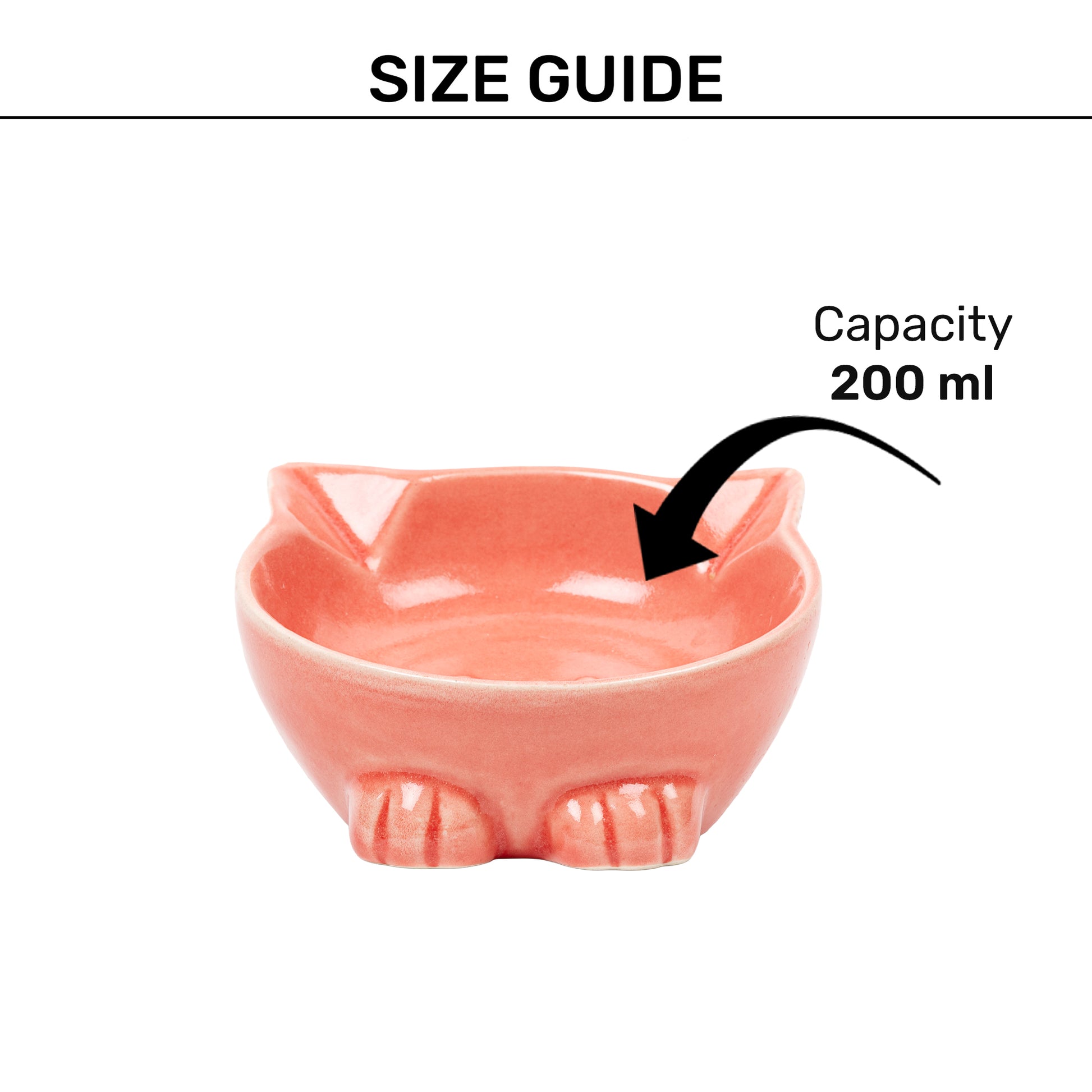 HUFT Mewmeal Ceramic Bowl For Cat - Coral - Heads Up For Tails