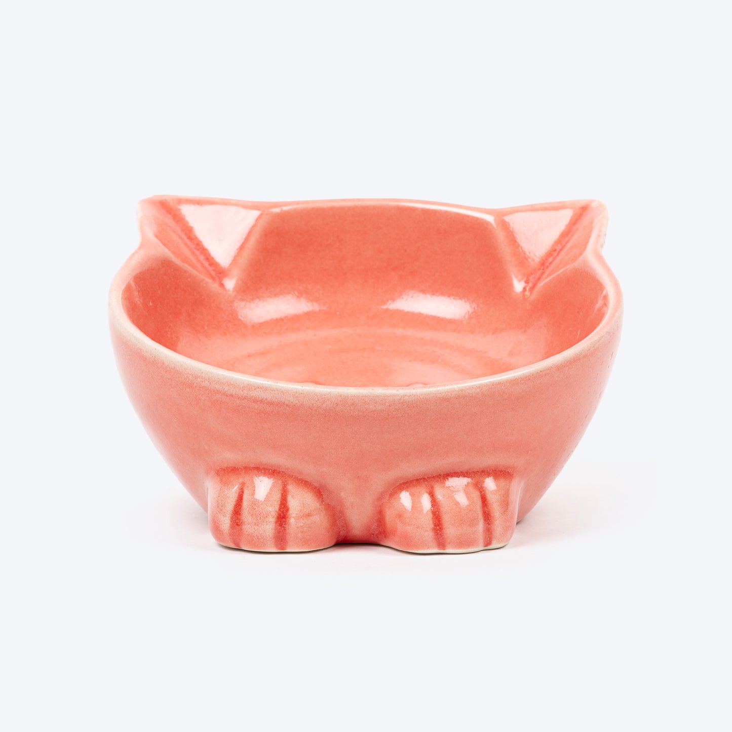 HUFT Mewmeal Ceramic Bowl For Cat - Coral - Heads Up For Tails