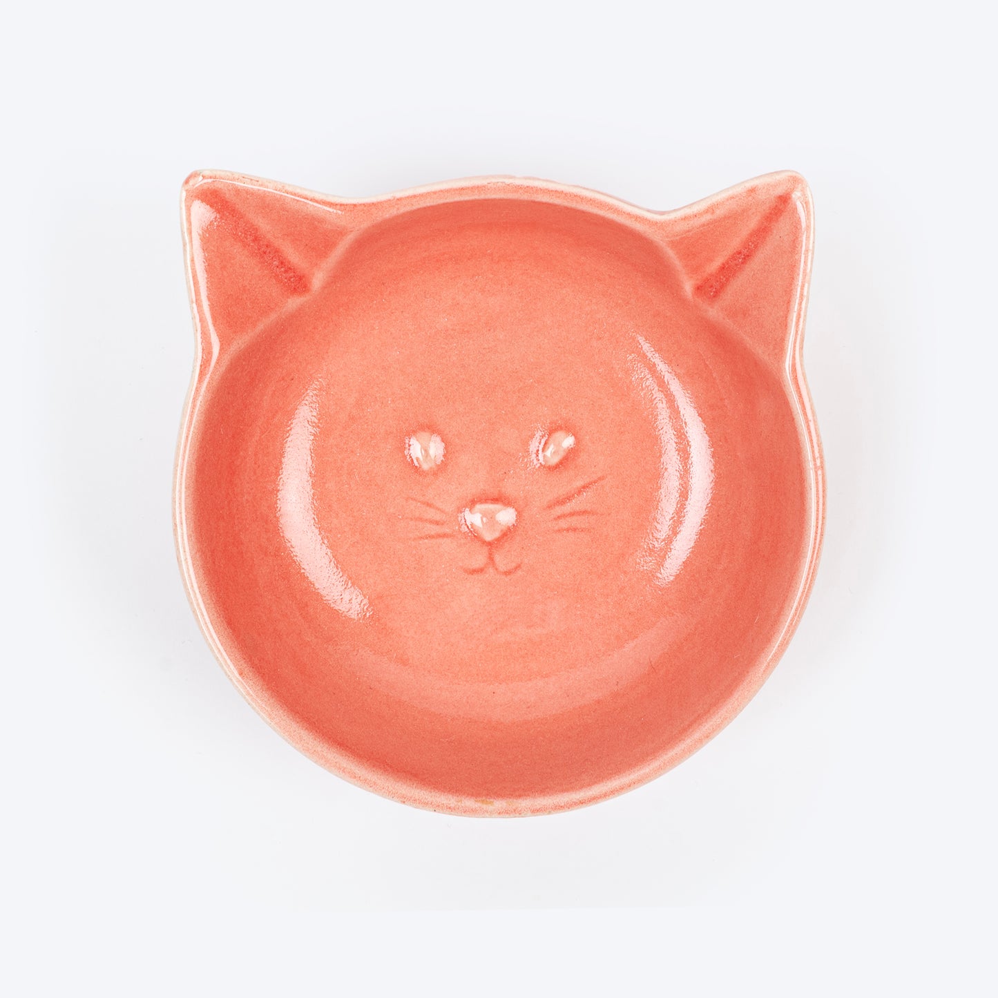 HUFT Mewmeal Ceramic Bowl For Cat - Coral - Heads Up For Tails