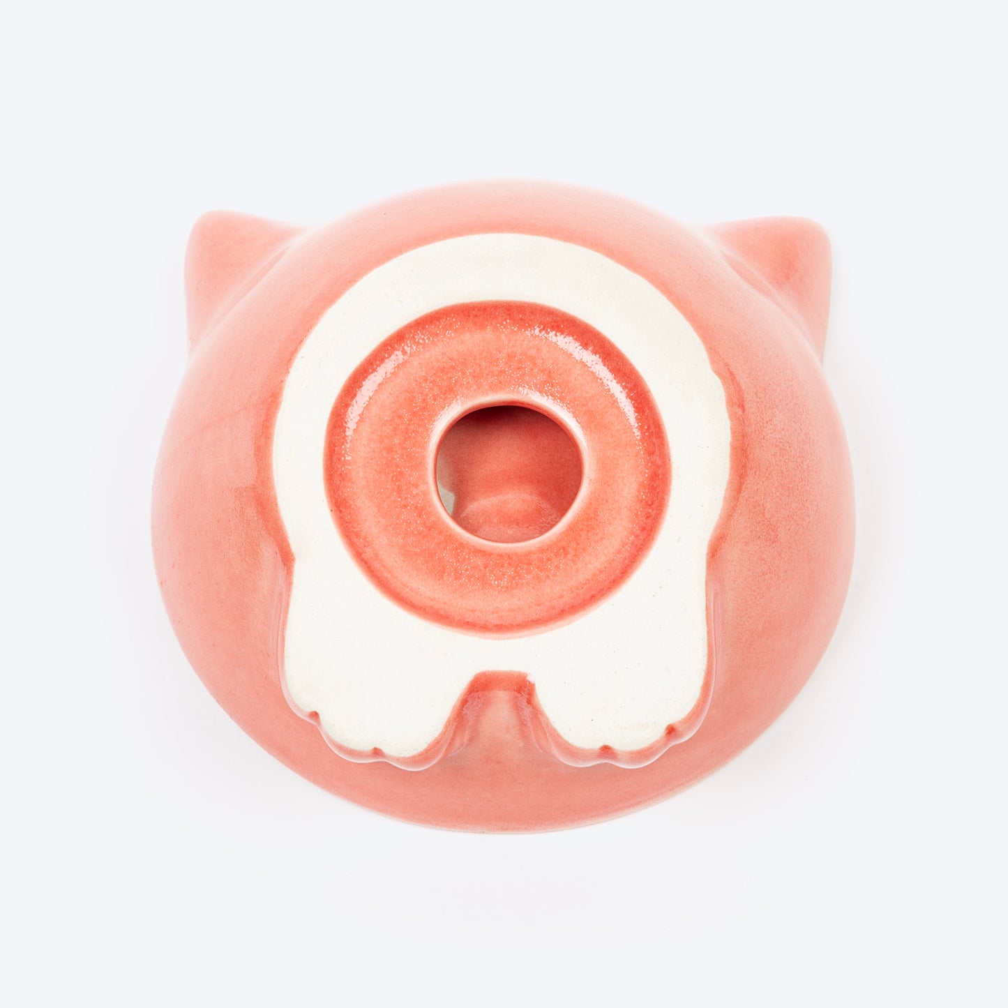 HUFT Mewmeal Ceramic Bowl For Cat - Coral - Heads Up For Tails