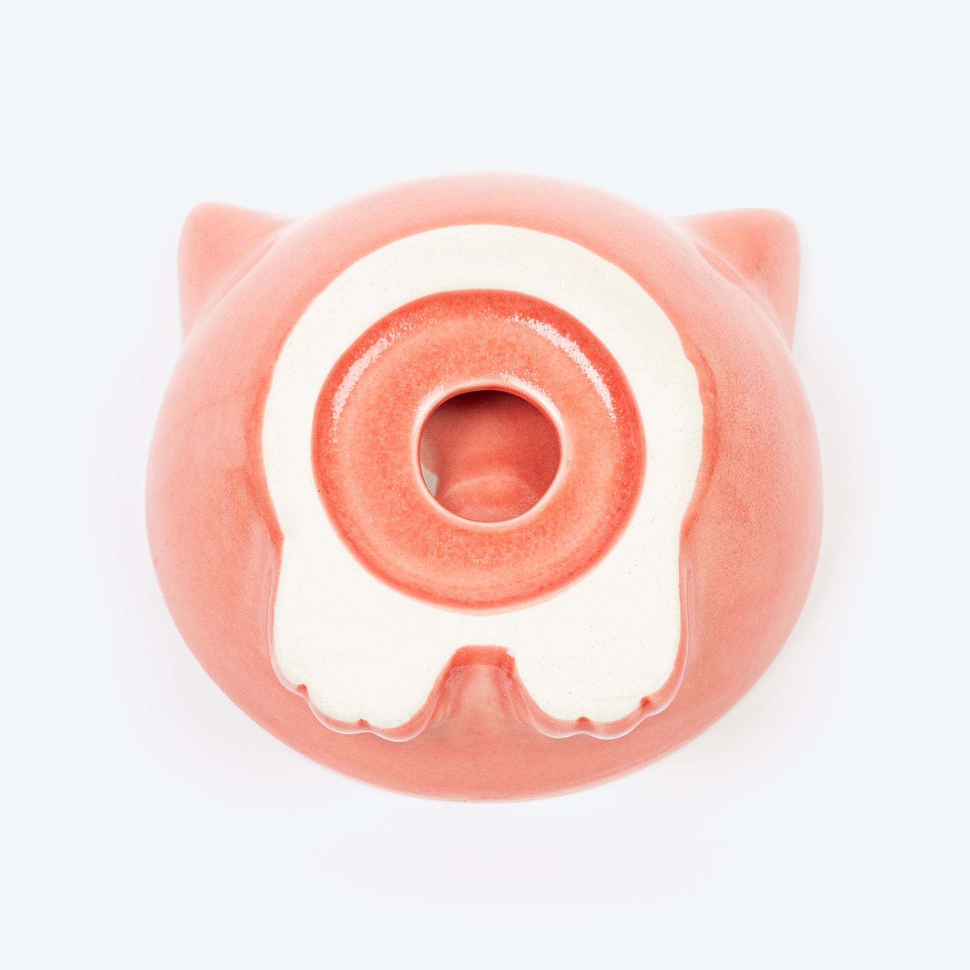 HUFT Mewmeal Ceramic Bowl For Cat - Coral - Heads Up For Tails