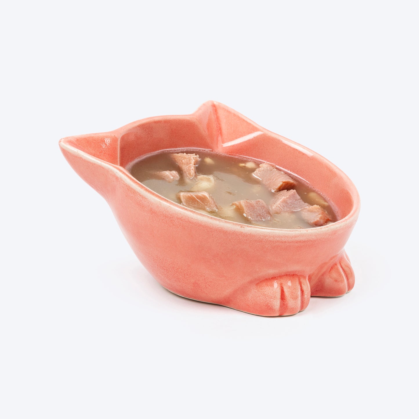 HUFT Mewmeal Ceramic Bowl For Cat - Coral