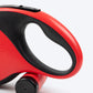 HUFT Retractable Leash With Poop Bag Dispenser For Dog - Red