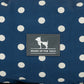 HUFT Personalised Polka Paws Fur Donut Bed For Dog & Cat - Navy