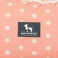 HUFT Personalised Polka Paws Fur Donut Bed For Dog & Cat - Peach