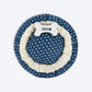 HUFT Personalised Polka Paws Fur Donut Bed For Dog & Cat - Navy