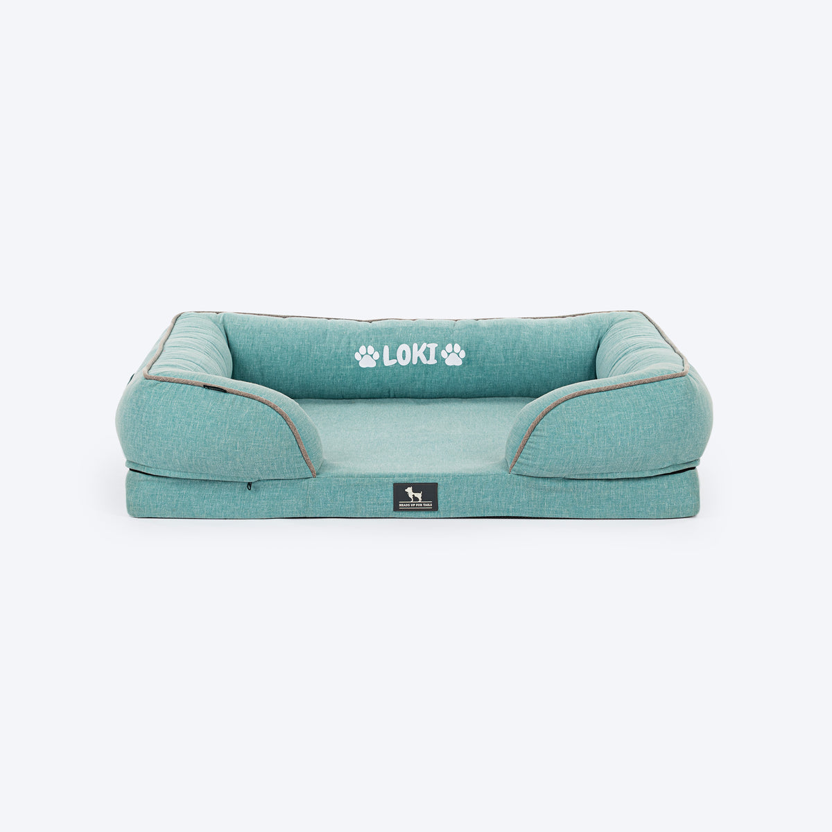 HUFT Personalised Warm Hug Orthopedic Sofa Bed For Dog - Blue, Removable Cover, Anti Skid Base
