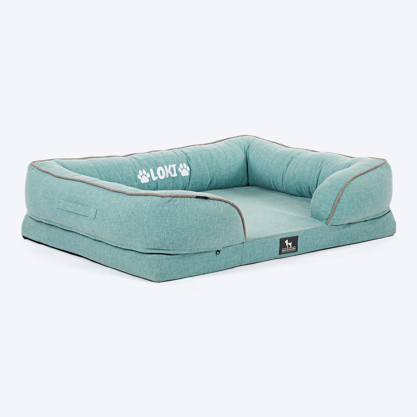 HUFT Personalised Warm Hug Orthopedic Sofa Bed For Dog - Blue