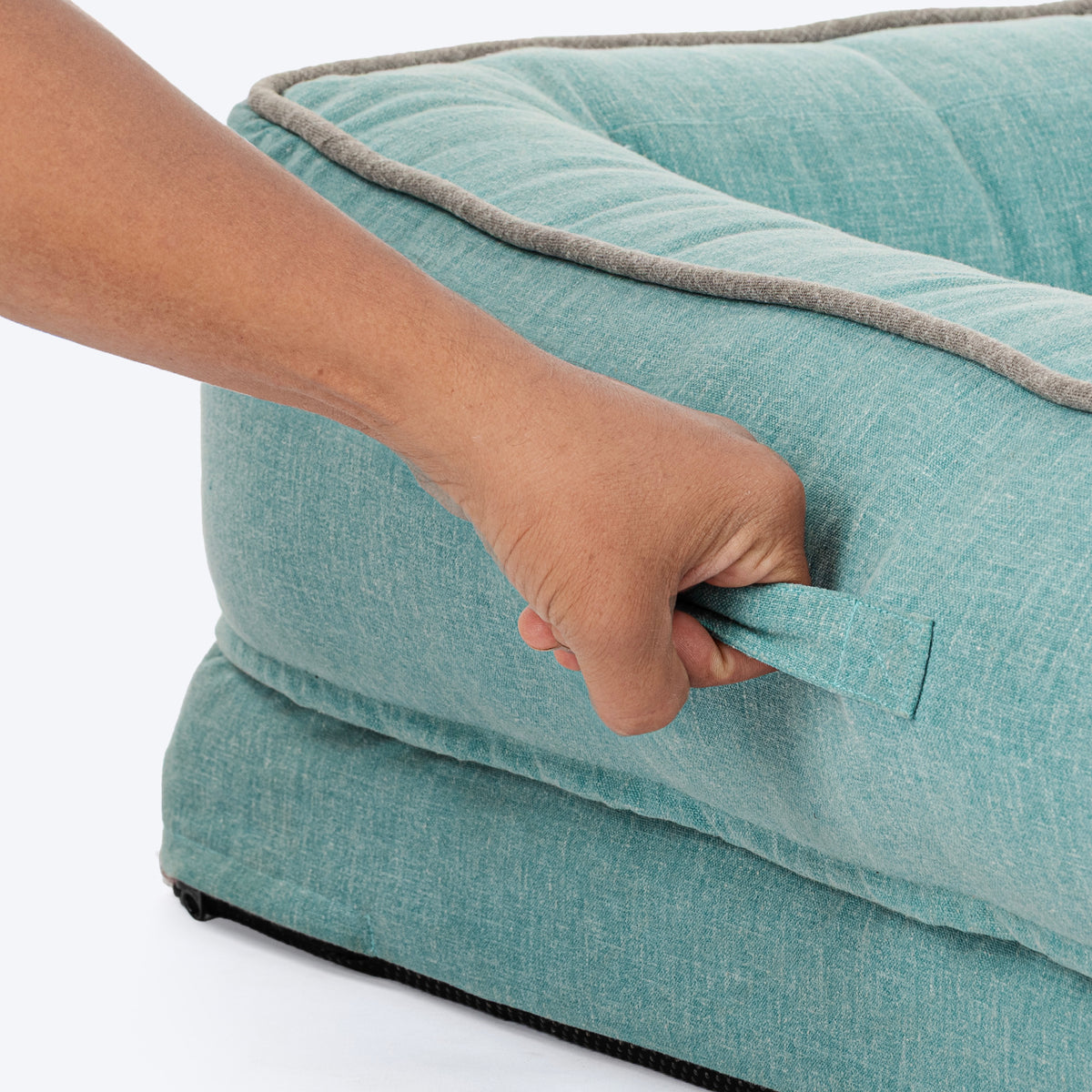 HUFT Personalised Warm Hug Orthopedic Sofa Bed For Dog - Blue - Heads Up For Tails
