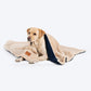 HUFT Furry Comfort Blanket For Dog & Cat - Beige & Navy