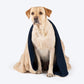 HUFT Furry Comfort Blanket For Dog & Cat - Beige & Navy