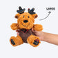 HUFT Jingle Paws Plush Toy For Dog - Brown & Red