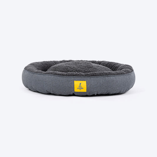 TLC Round Retreat Pet Bed - Dark Grey