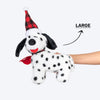 HUFT Dotted Doggo Plush Toy For Dog - White & Black - Heads Up For Tails