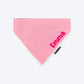 HUFT Personalised Gingham Checks Dog Bandana - Pink_05