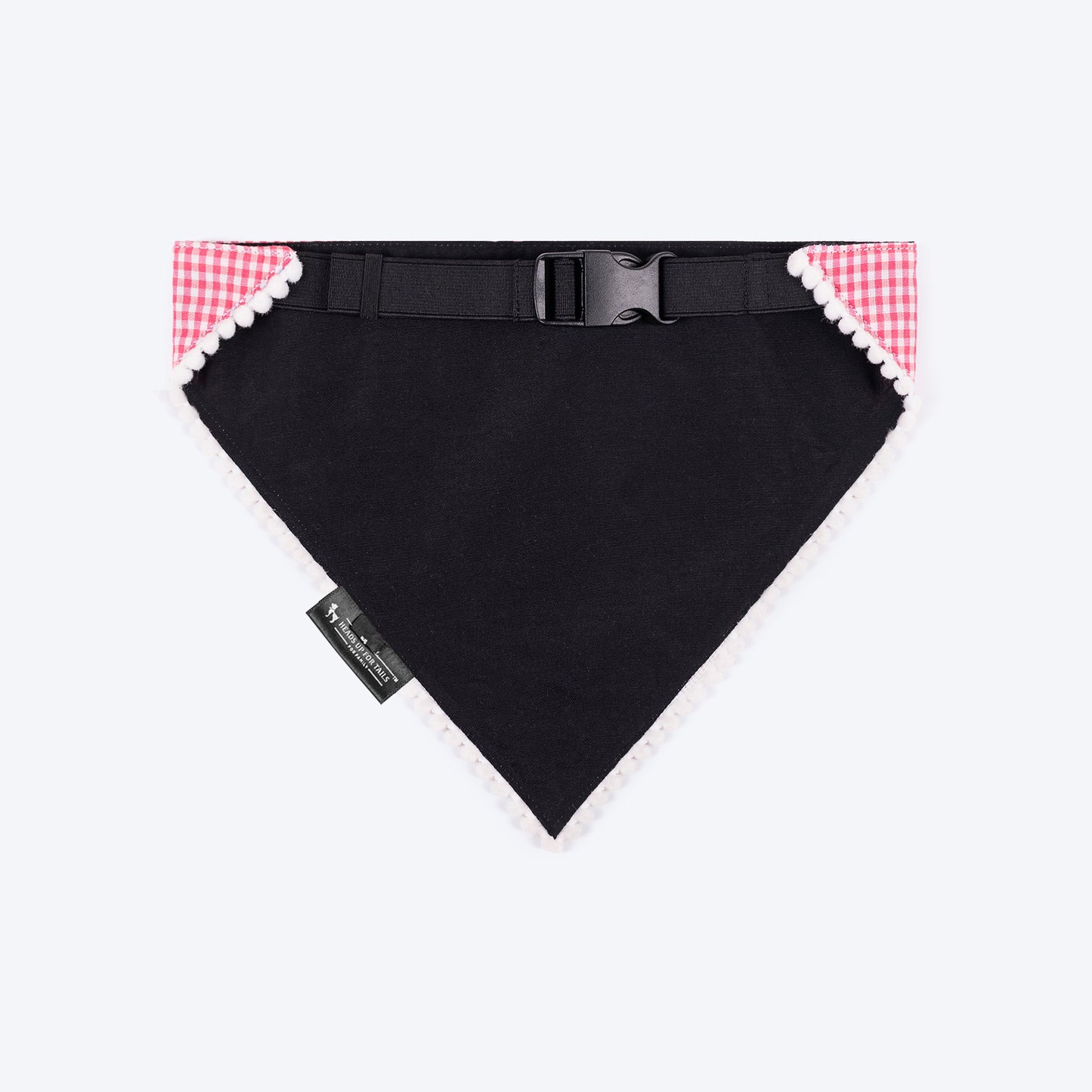 HUFT Personalised Gingham Checks Dog Bandana - Pink_08