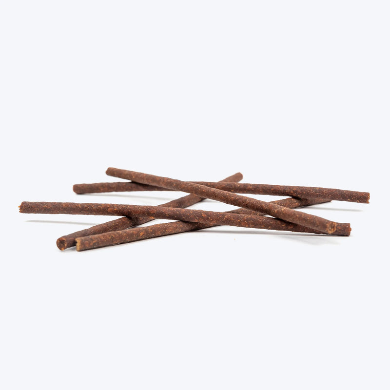 HUFT Yum Nums Soft & Chewy Sticks Strawberry with Real Chicken Dog Treat - 70 gm