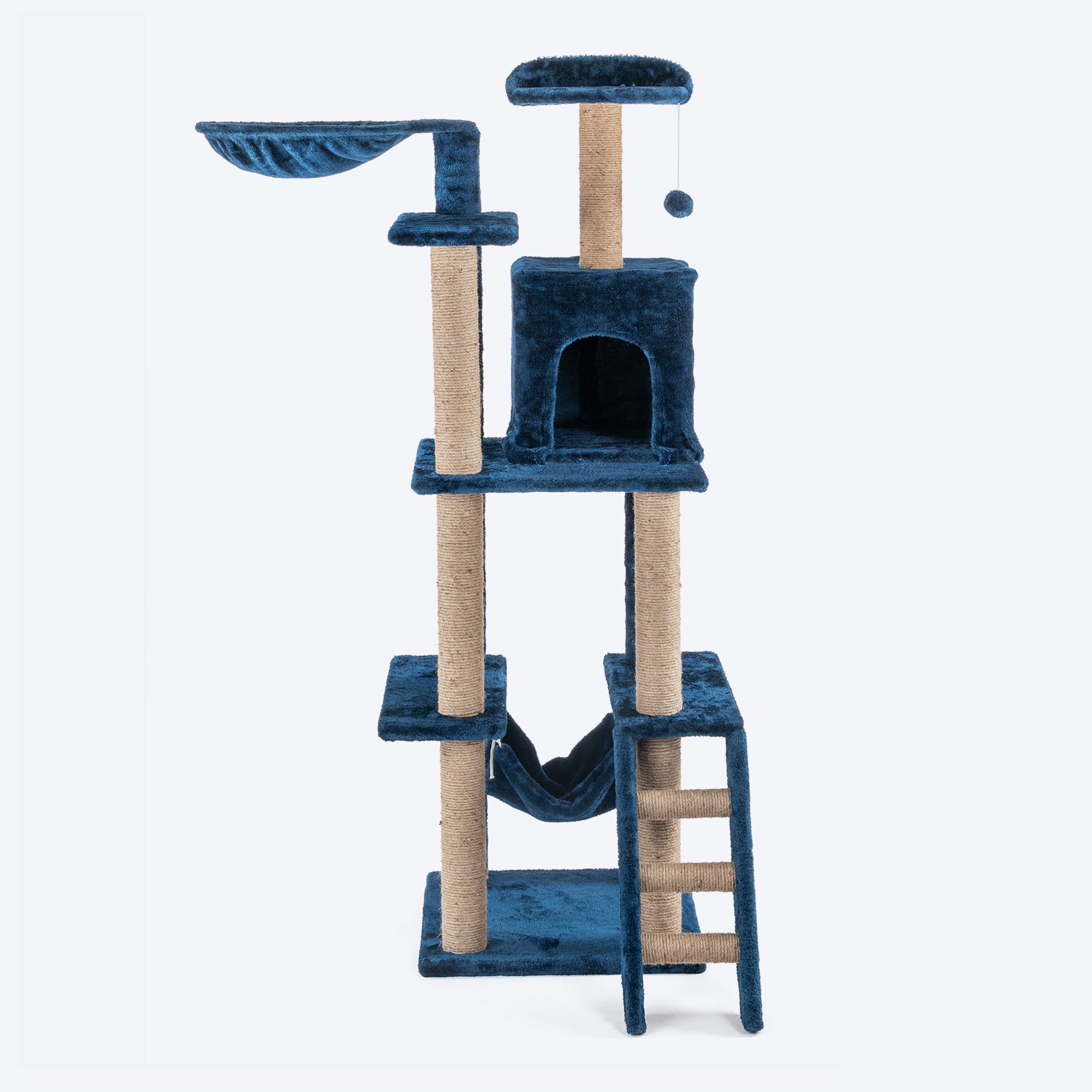 HUFT Cloud Nine Cat Tree Royal Blue Cream Heads Up For Tails